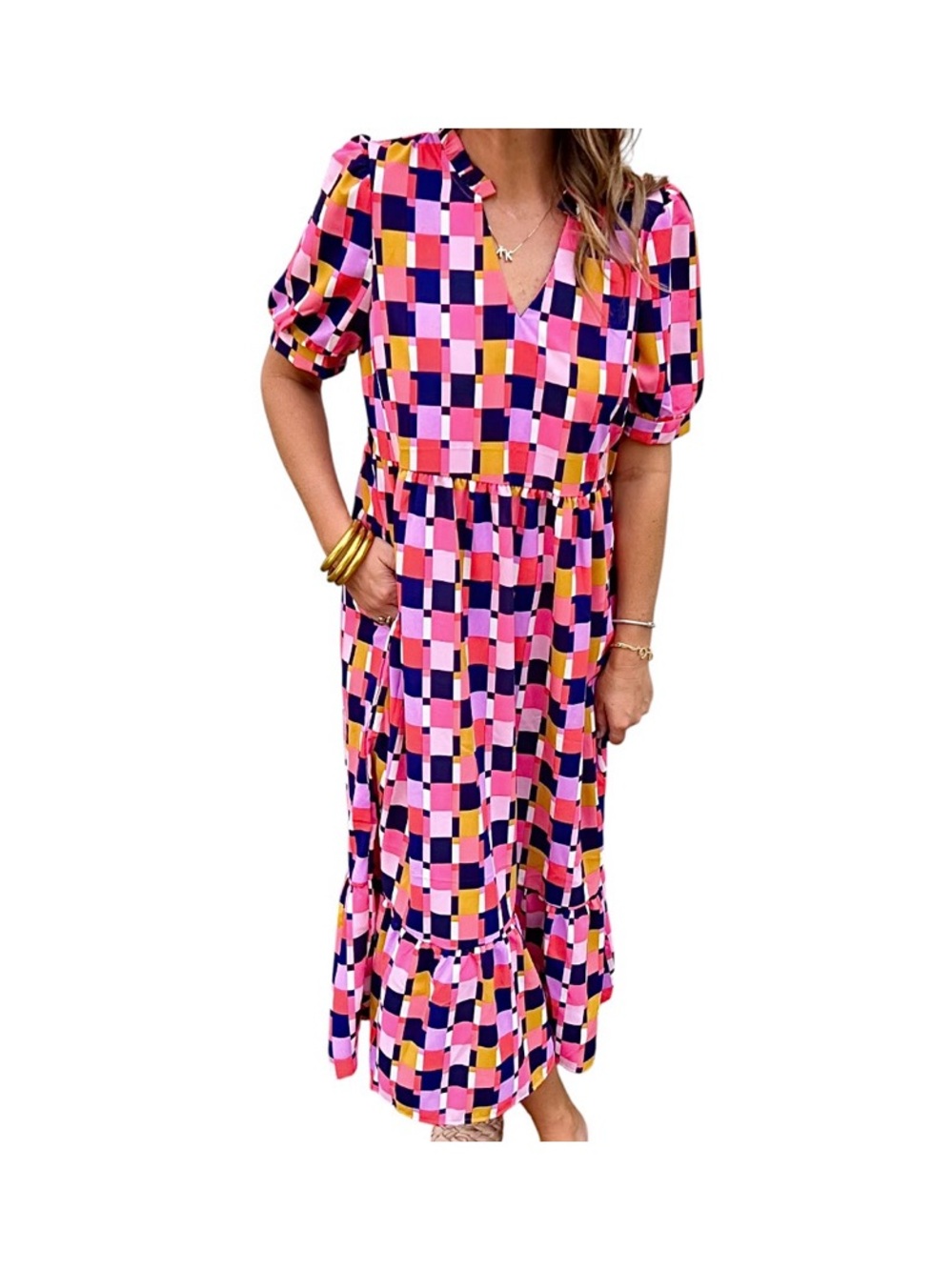 Michelle McDowell “Check Me Out” Blue Tessa Dress 👗 Size SMALL, NEW WITH TAGS 🏷️